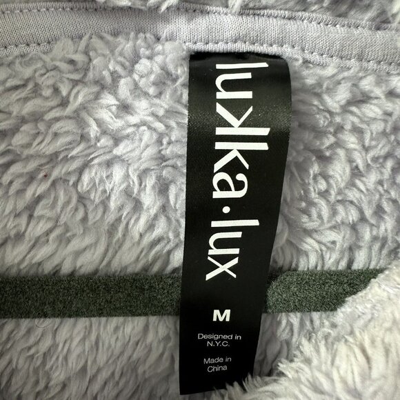 LUKKA LUX Sherpa Fleece Pullover Hoodie Comfy Medium - Picture 2 of 4